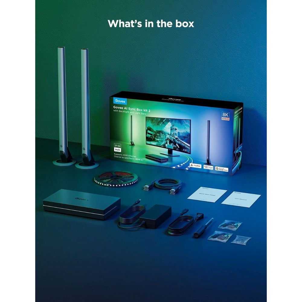 Govee AI Sync Box Kit 2 med 2 x Light Bars - 27-34"