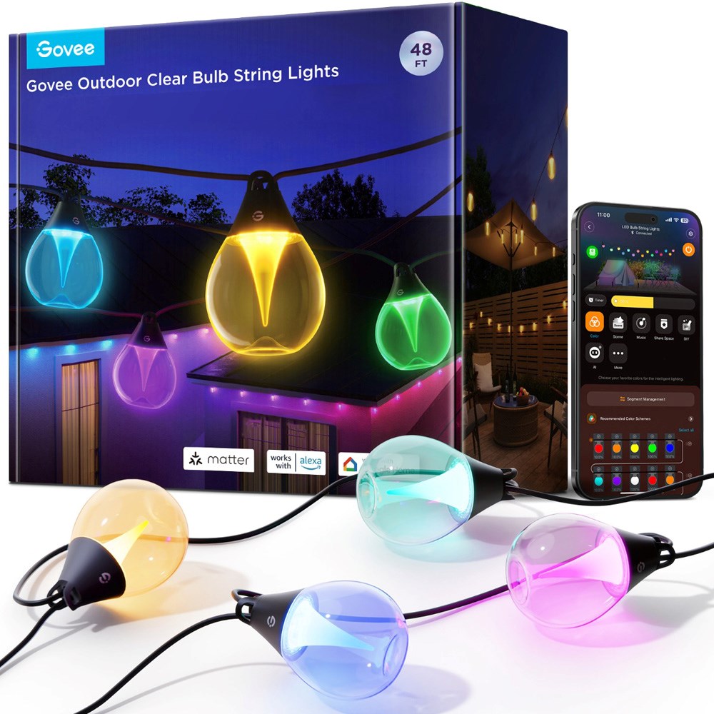 Govee Outdoor Clear Bulb String Lights - Väderbeständiga Ljusslingor