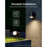 Govee Outdoor Spotlights - 2 st. - med Multimontering - Svart