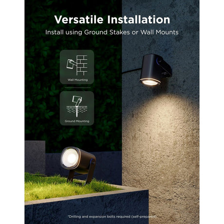 Govee Outdoor Spotlights - 2 st. - med Multimontering - Svart