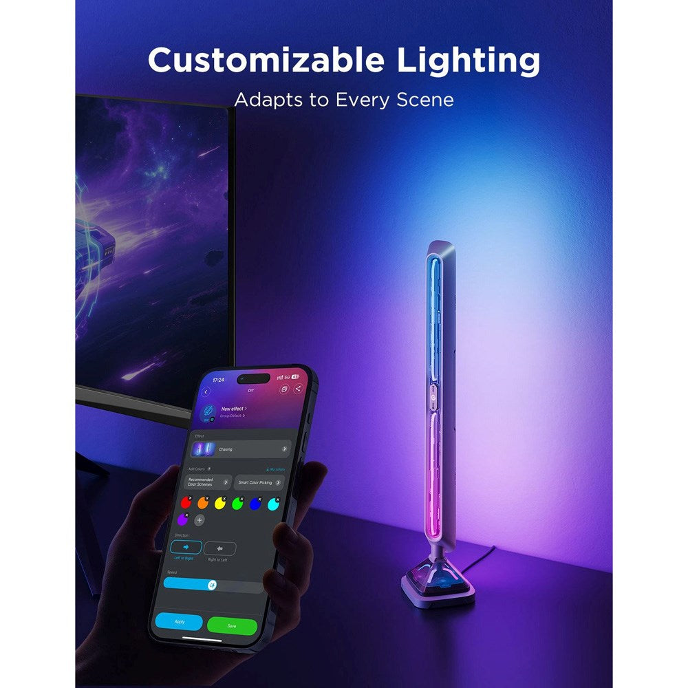 Govee Smart Gaming Light Bars Pro - Tresidig - Genomskinlig / Metall