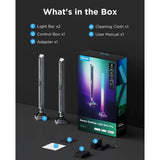 Govee Smart Gaming Light Bars Pro - Tresidig - Genomskinlig / Metall