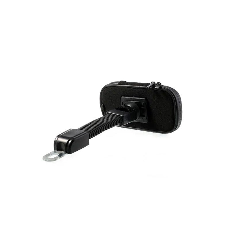 Vattentät Roterande Mobilhållare för Motorcykelstyre - Storlek 14.5 x 7.5 cm - Svart