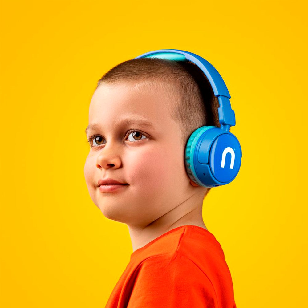 Niceboy Hive Kiddie Bluetooth Høretelefoner On-Ear för Barn med Ljudbegränsare - Blå