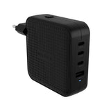 Targus HyperJuice 100W Reseladdare m. 1x USB-A & 3x USB-C - inkl. 4x Adapterkontakter - Svart