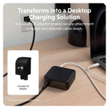 Targus HyperJuice 100W Reseladdare m. 1x USB-A & 3x USB-C - inkl. 4x Adapterkontakter - Svart