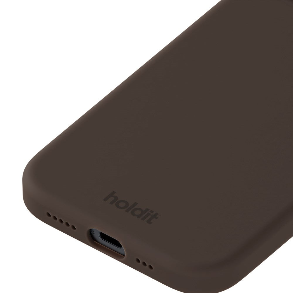 Holdit iPhone 13 / 14 Soft Touch Silikon Skal - Chocolate