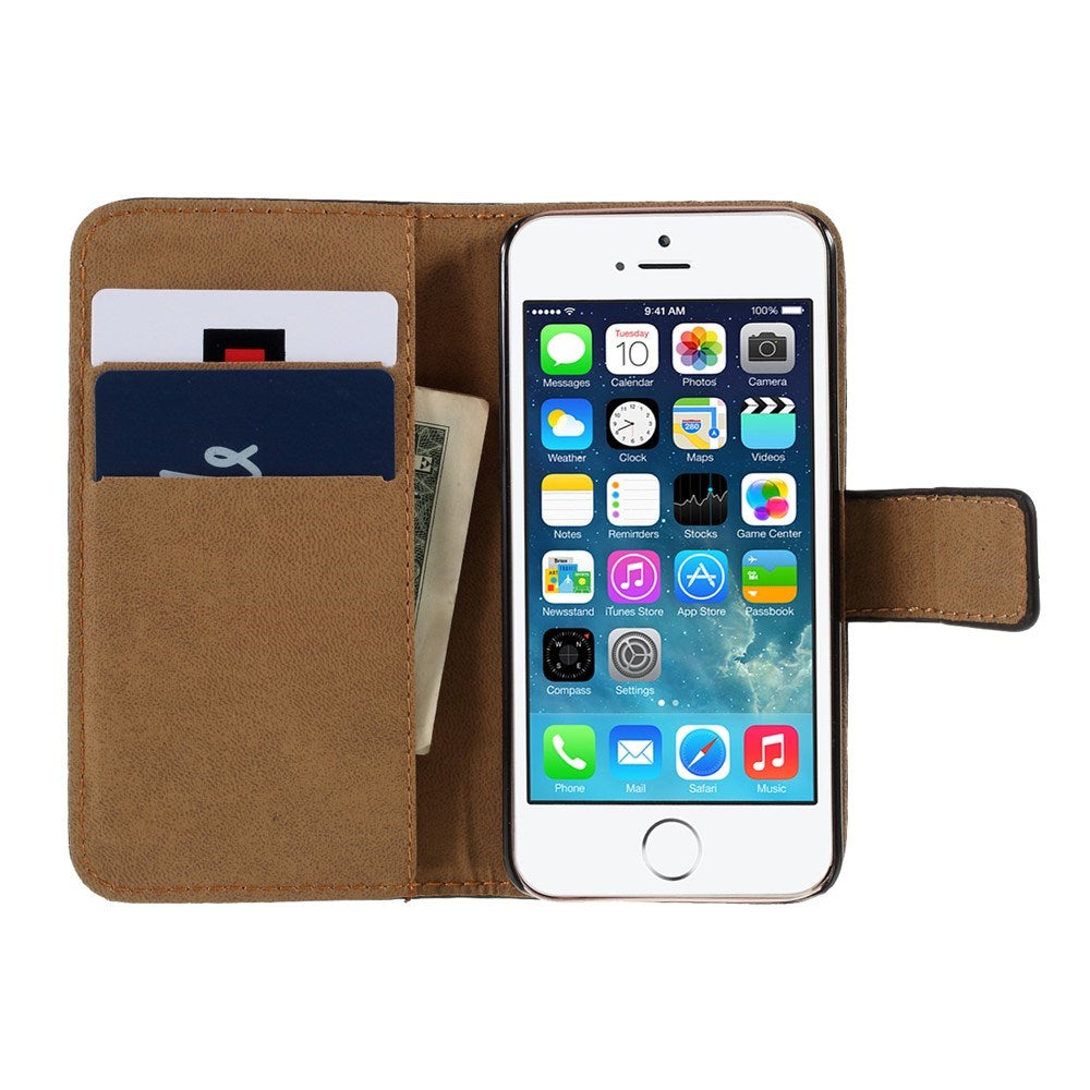 iPhone SE / 5s / 5 EIDERWOOD Flipfodral med Plånbok - Svart