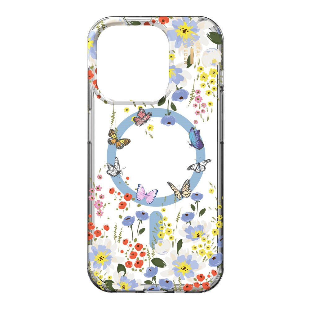 iDeal Of Sweden iPhone 15 Pro Clear Case - MagSafe Kompatibel - Artistic Garden