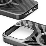 iPhone 15 Pro iDeal Of Sweden Clear Skal - MagSafe Kompatibel - Zebra Mystique