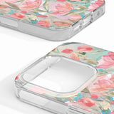 iPhone 16 Pro iDeal Of Sweden Clear Case - MagSafe Kompatibel - Tulip Bloom