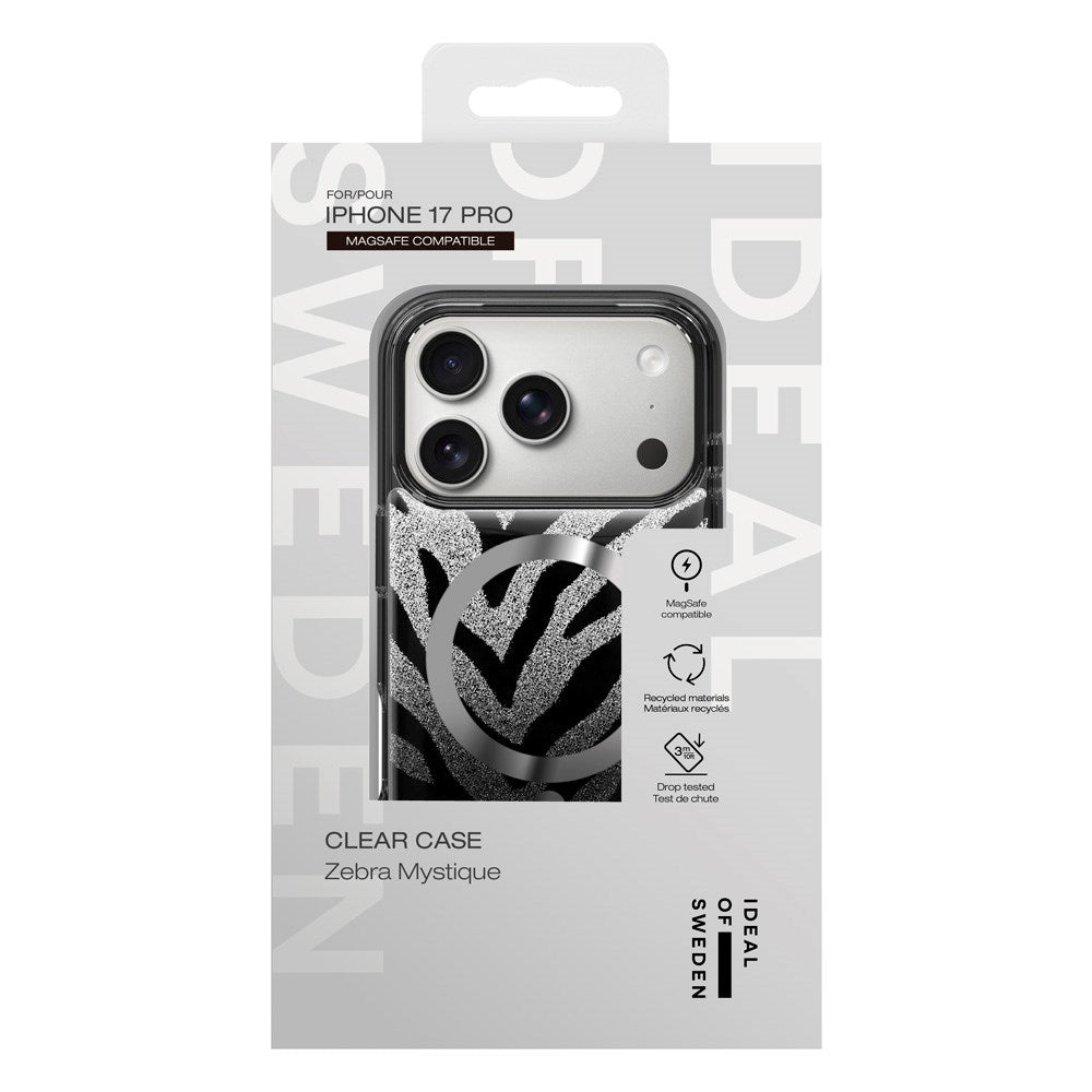 iPhone 17 Pro iDeal Of Sweden Clear Skal - MagSafe Kompatibel - Zebra Mystique