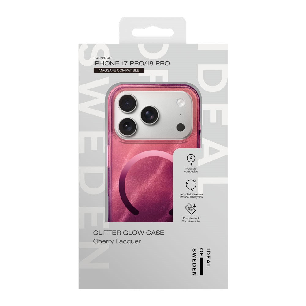 iPhone 18 Pro / 17 Pro iDeal Of Sweden Clear Skal - MagSafe Kompatibel - Cherry Lacquer