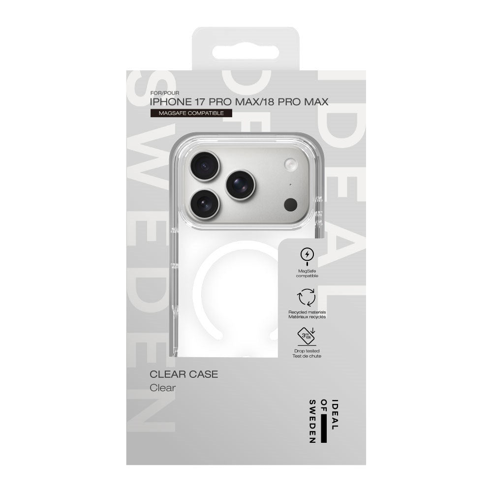 iPhone 18 Pro Max / 17 Pro Max iDeal Of Sweden Clear Skal - MagSafe Kompatibel - Clear