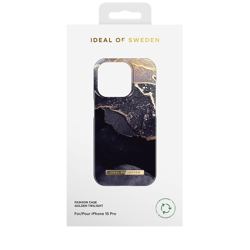 iPhone 15 Pro iDeal Of Sweden Fashion Skal - Golden Twilight Marble