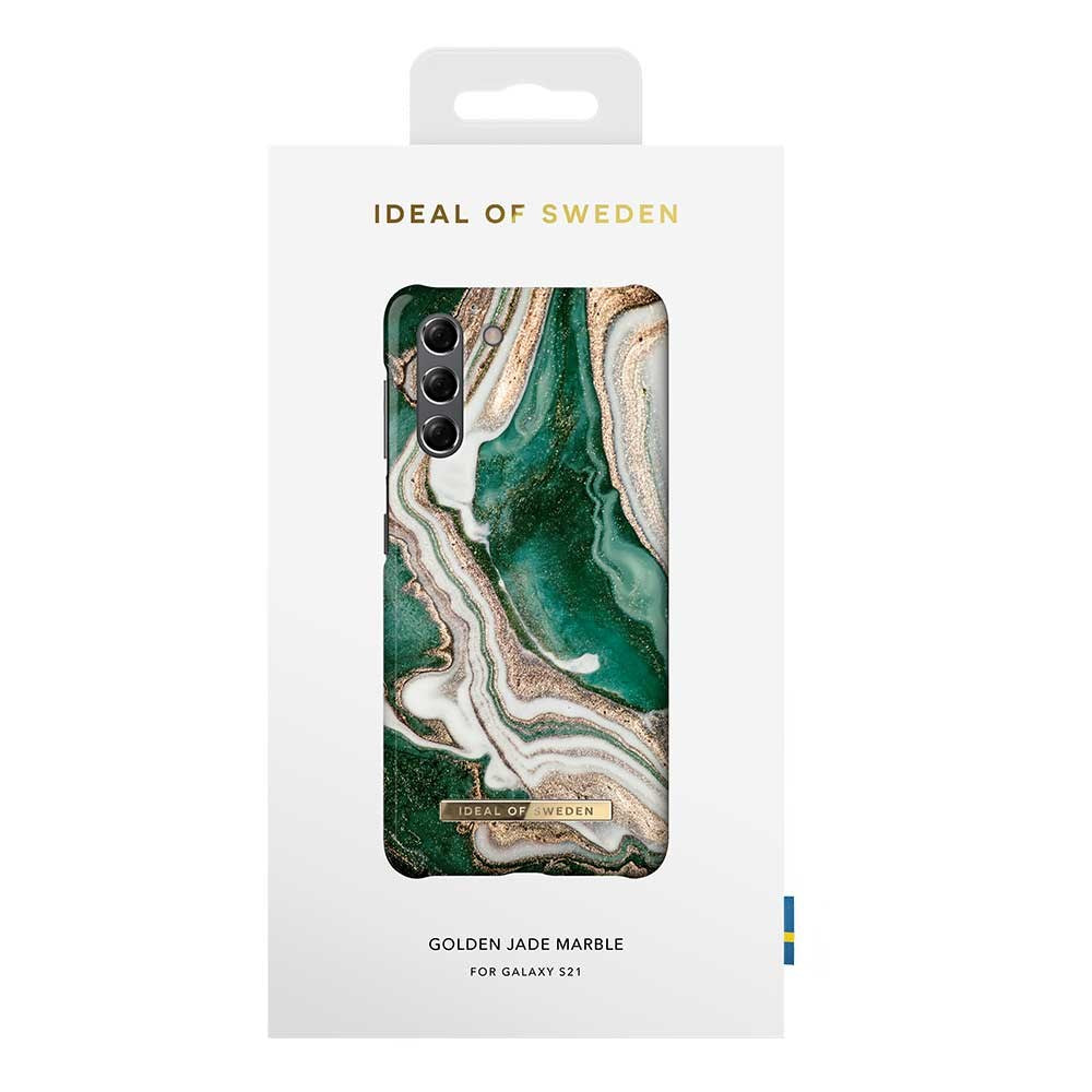 Samsung Galaxy S21 iDeal of Sweden Fashion Skal - Golden Jade Marble