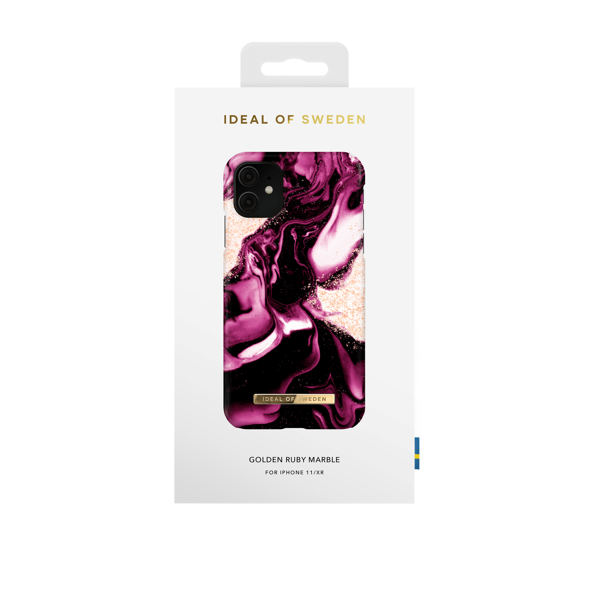 iPhone 11 iDeal of Sweden Fashion Skal - Golden Ruby Marble