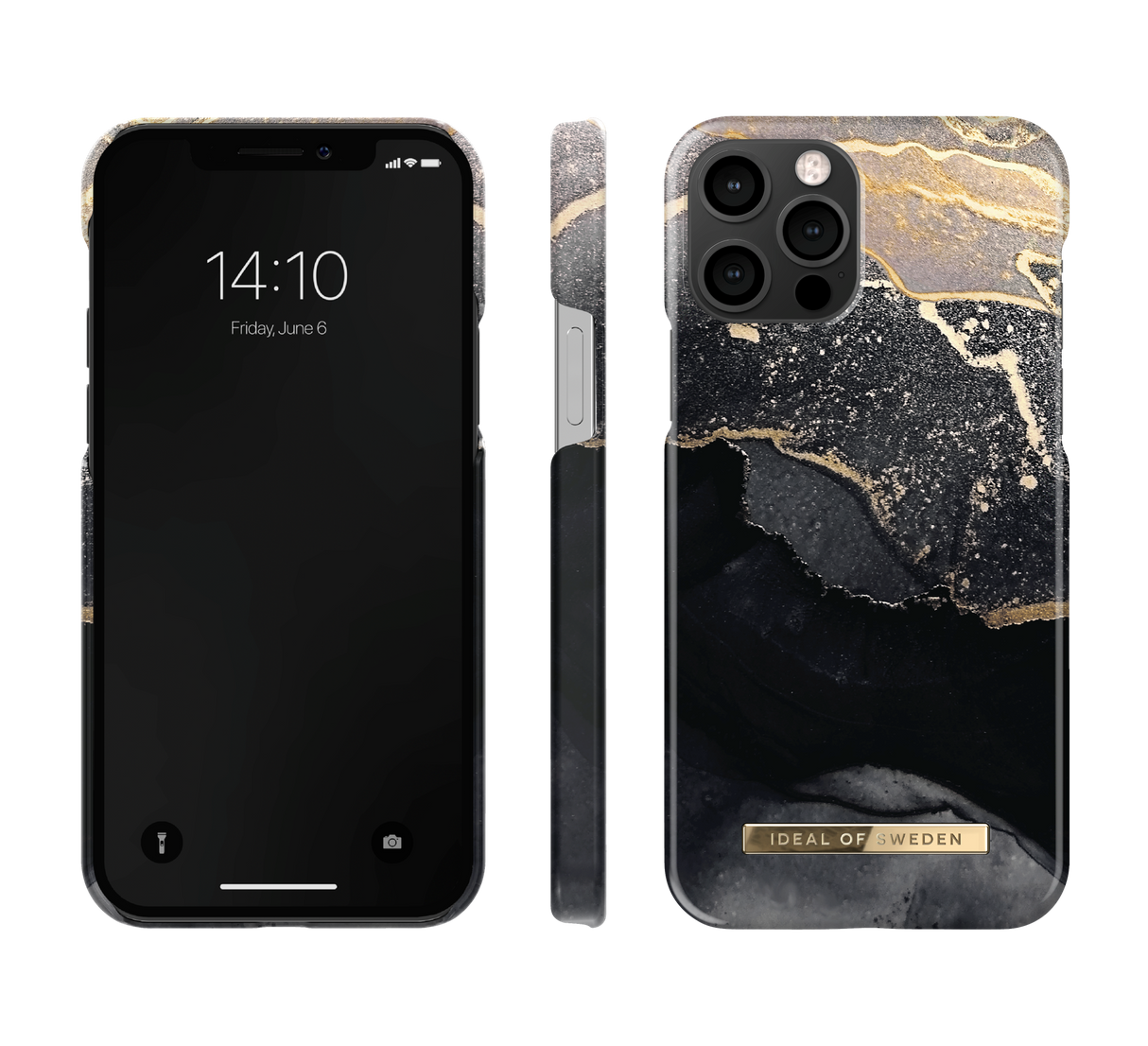 iPhone 12 / 12 Pro iDeal of Sweden Fashion Skal - Golden Twilight Marble