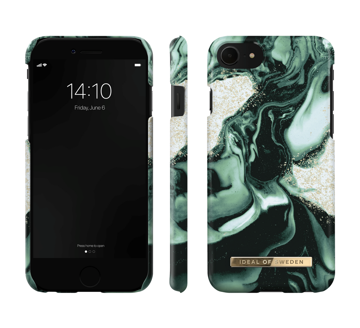 iPhone SE (2022/2020) / 8 / 7 iDeal of Sweden Fashion Skal - Golden Olive Marble