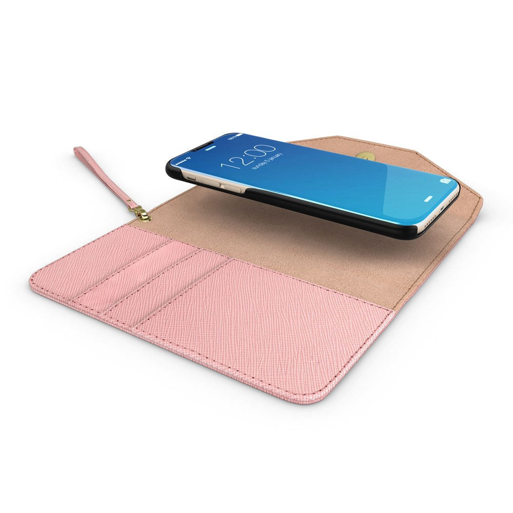 iPhone X / XS iDeal of Sweden Mayfair Clutch och Fodral saffiano - Rosa