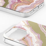 iPhone 17e / 16e / 15 / 14 / 13 iDeal Of Sweden Mirror Skal - Agate Halo
