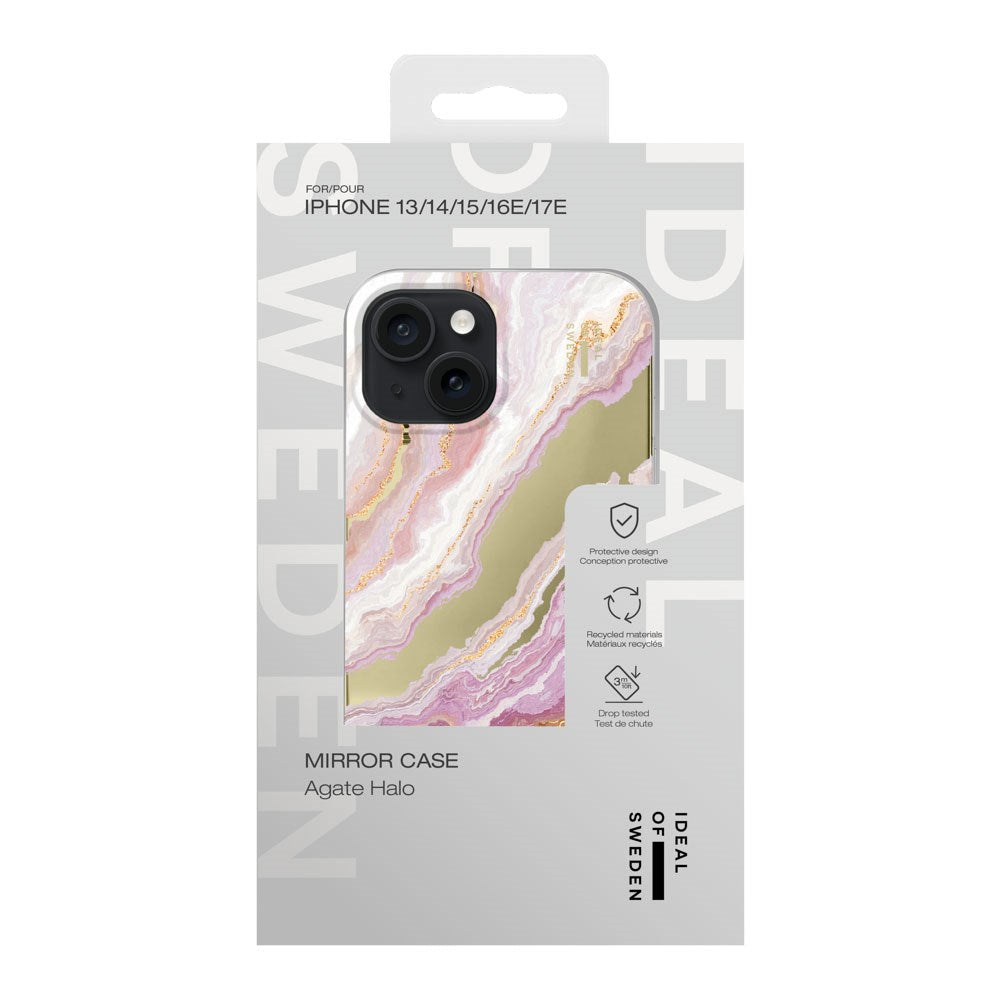 iPhone 17e / 16e / 15 / 14 / 13 iDeal Of Sweden Mirror Skal - Agate Halo