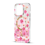 iPhone 17e / 16e / 15 / 14 / 13 iDeal Of Sweden Mirror Skal - MagSafe Kompatibel - Rose Blush Floral
