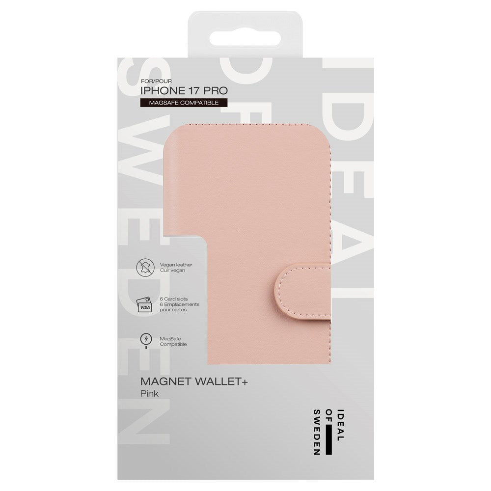 iDeal Of Sweden iPhone 17 Pro Magnet Wallet+ Fodral - MagSafe Kompatibel - Pink