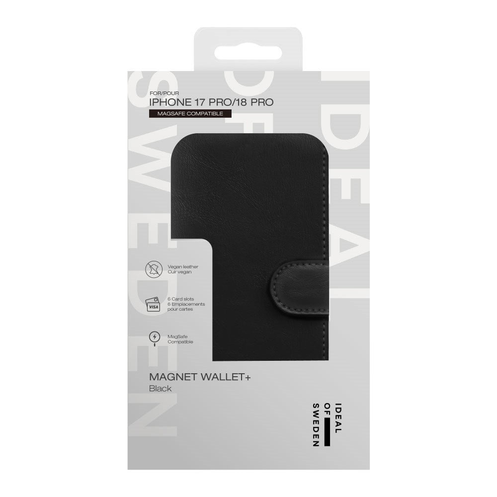 iPhone 18 Pro / 17 Pro iDeal Of Sweden Magnet Wallet+ Fodral - MagSafe Kompatibel - Black