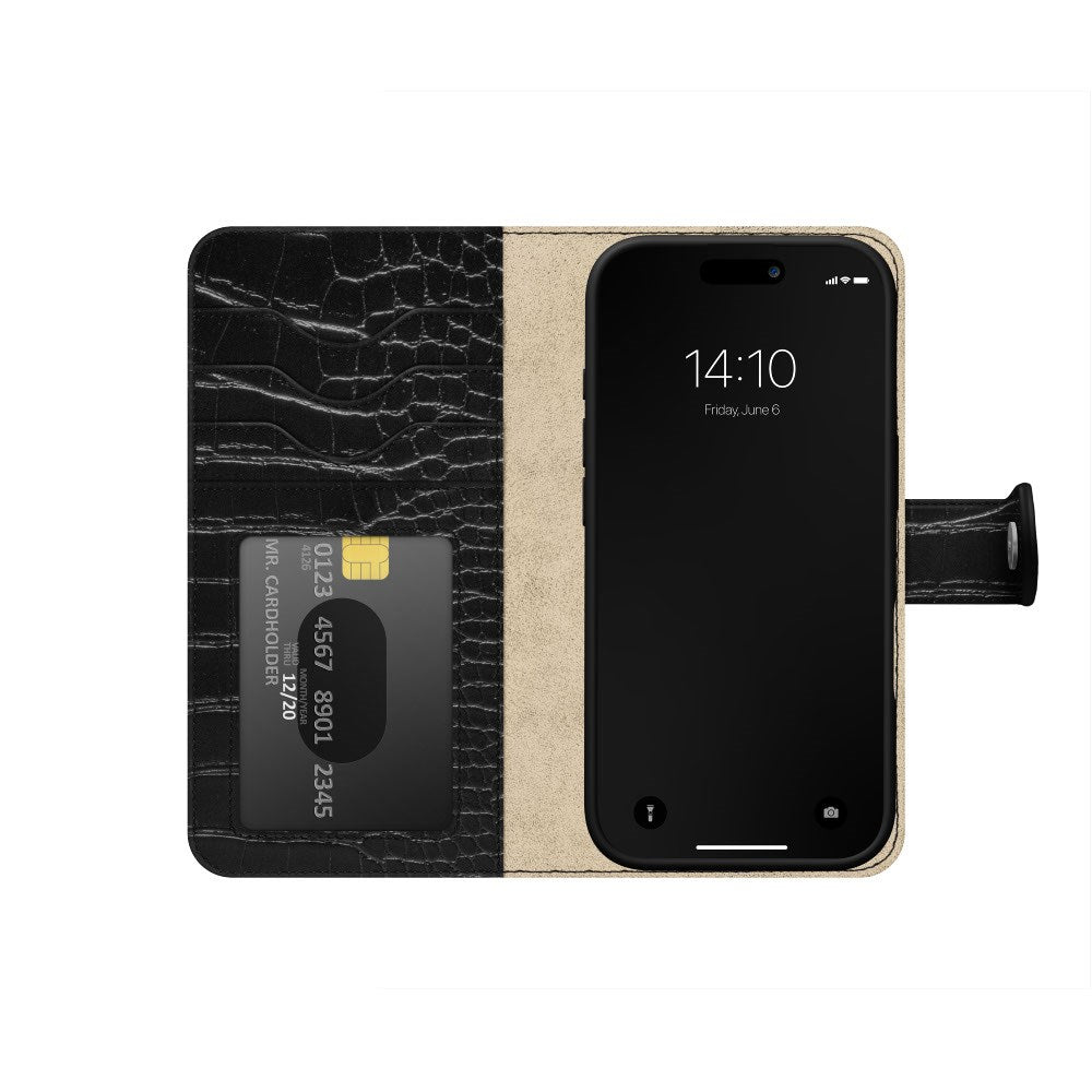 iPhone 18 Pro / 17 Pro iDeal Of Sweden Magnet Wallet+ Fodral - MagSafe Kompatibel - Black Croco