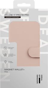 iPhone 18 Pro / 17 Pro iDeal Of Sweden Magnet Wallet+ Fodral - MagSafe Kompatibel - Pink