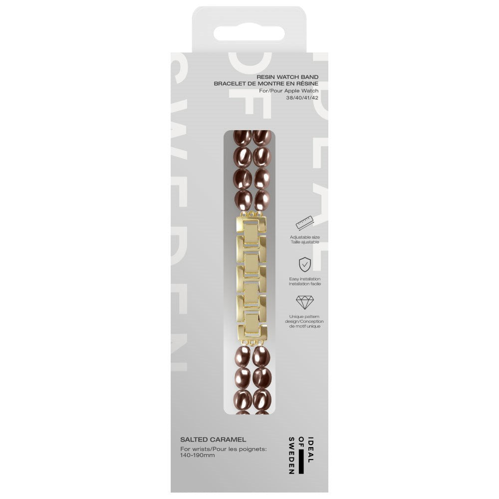 Apple Watch (38/40/SE/41/42mm) iDeal of Sweden Resinarmband - Salted Caramel Pearl