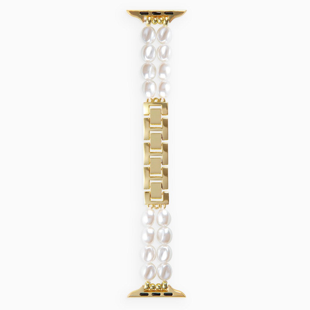 Apple Watch (42/44/SE/45/46/49mm) iDeal of Sweden Resinarmband - Classy White Pearl