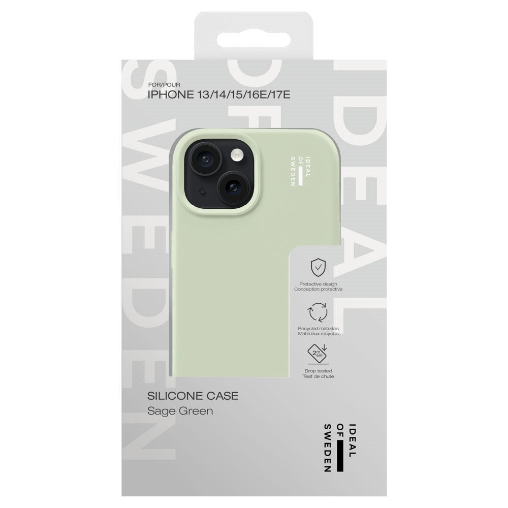 iPhone 17e / 16e / 15 / 14 / 13 iDeal Of Sweden Silicone Skal - Sage Green