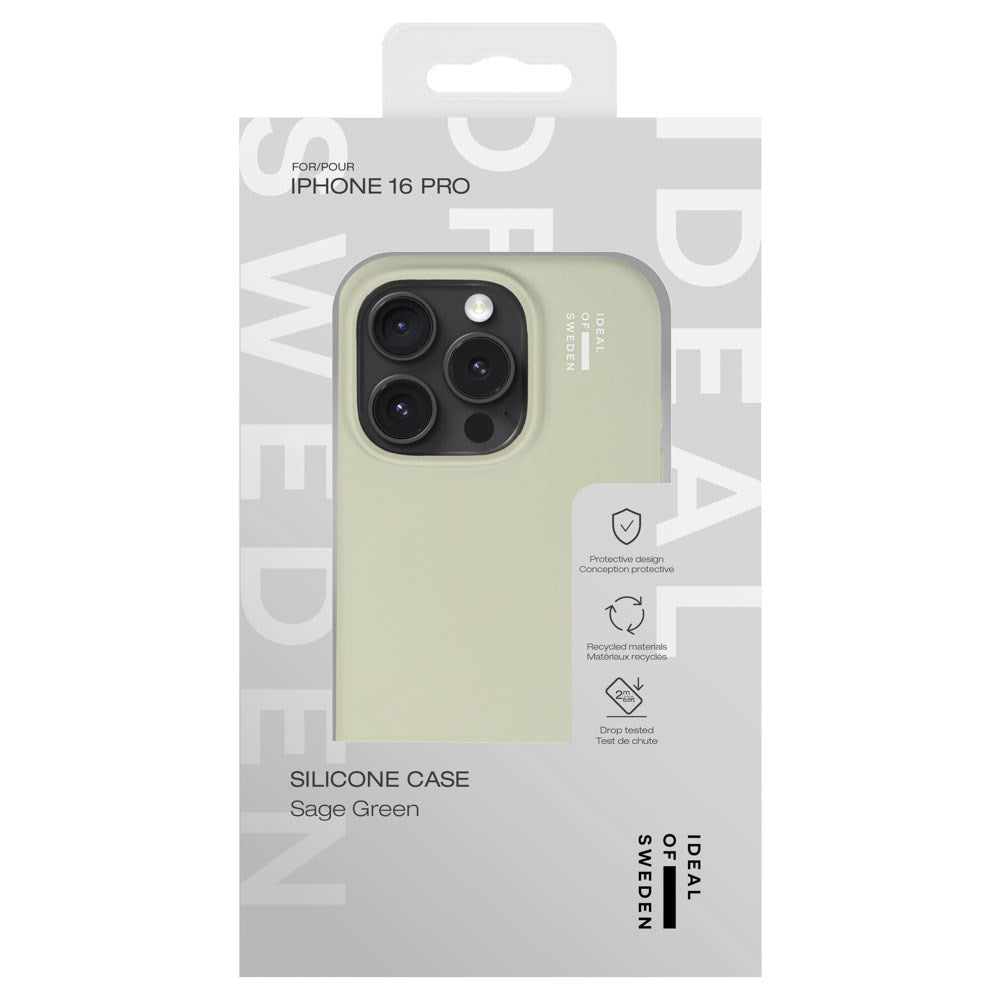 iPhone 16 Pro iDeal Of Sweden Silicone Skal - Sage Green