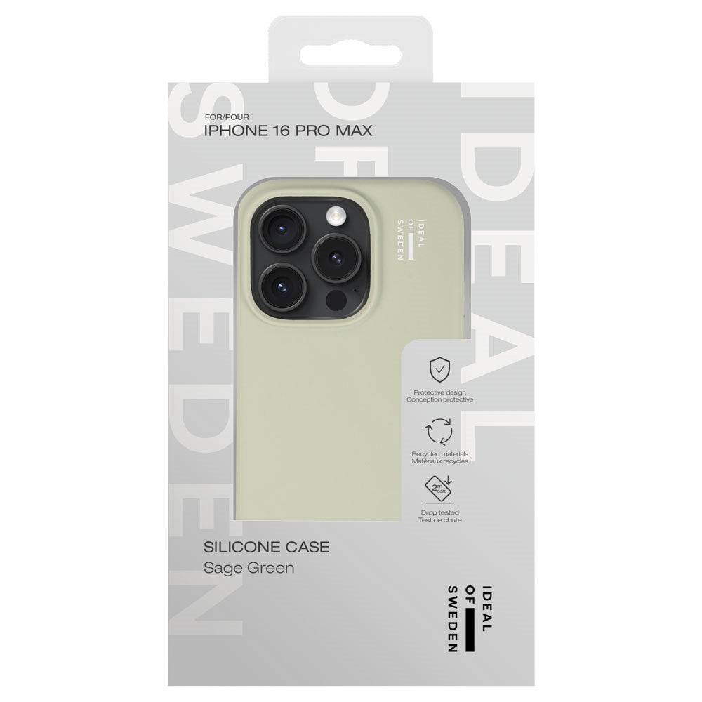 iPhone 16 Pro Max iDeal Of Sweden Silicone Skal - Sage Green
