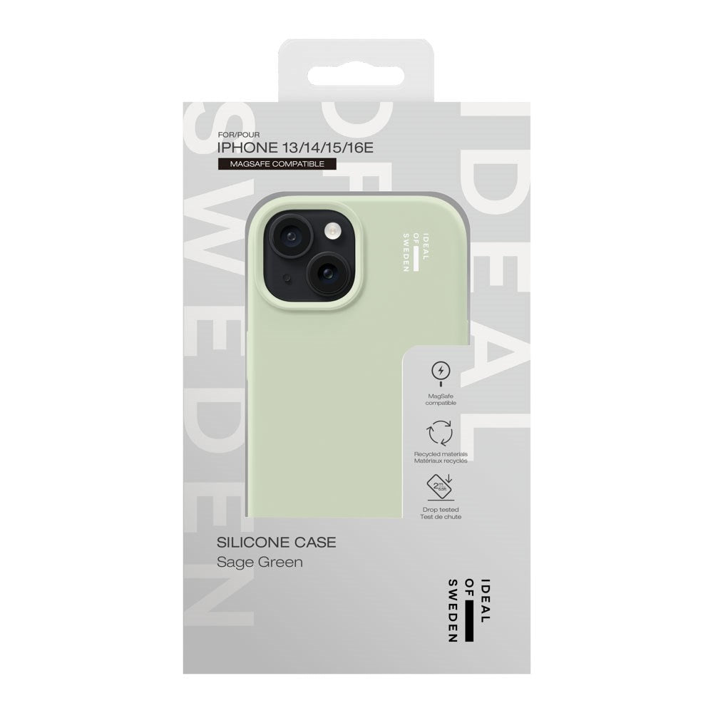 iPhone 17e / 16e / 15 / 14 / 13 iDeal Of Sweden Silicone Skal - MagSafe Kompatibel - Sage Green