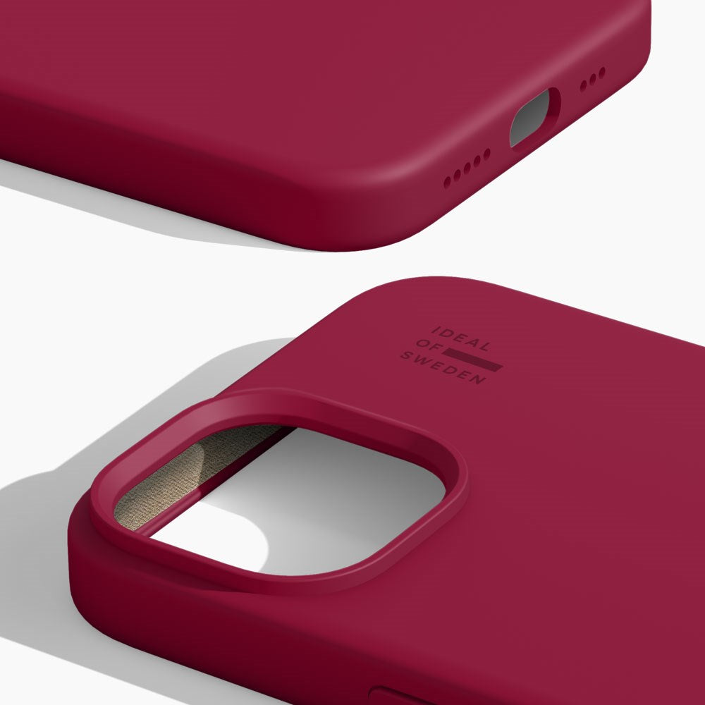 iPhone 16e / 15 / 14 / 13 iDeal Of Sweden Silicone Skal - Cranberry