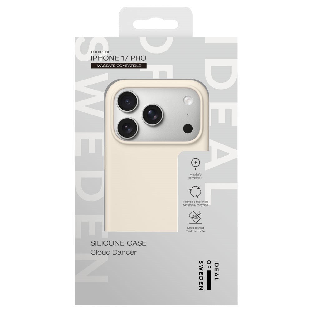 iPhone 17 Pro iDeal Of Sweden Silicone Skal - MagSafe Kompatibelt - Cloud Dancer