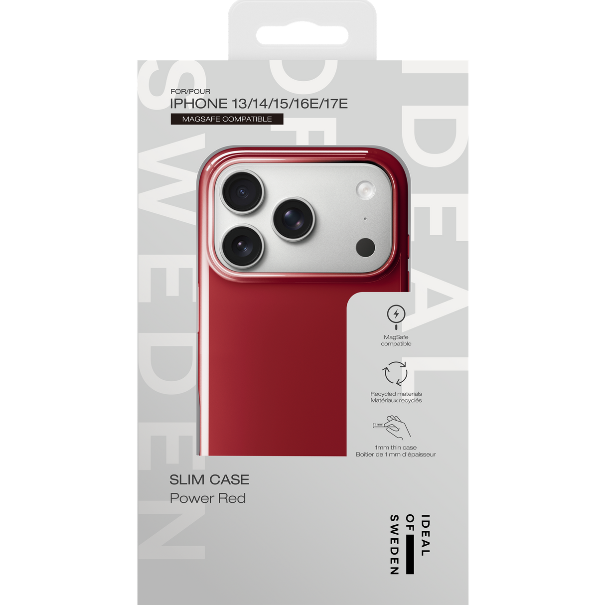 iPhone 17e / 16e / 15 / 14 / 13 iDeal of Sweden Slim Skal - MagSafe Kompatibel - Power Red