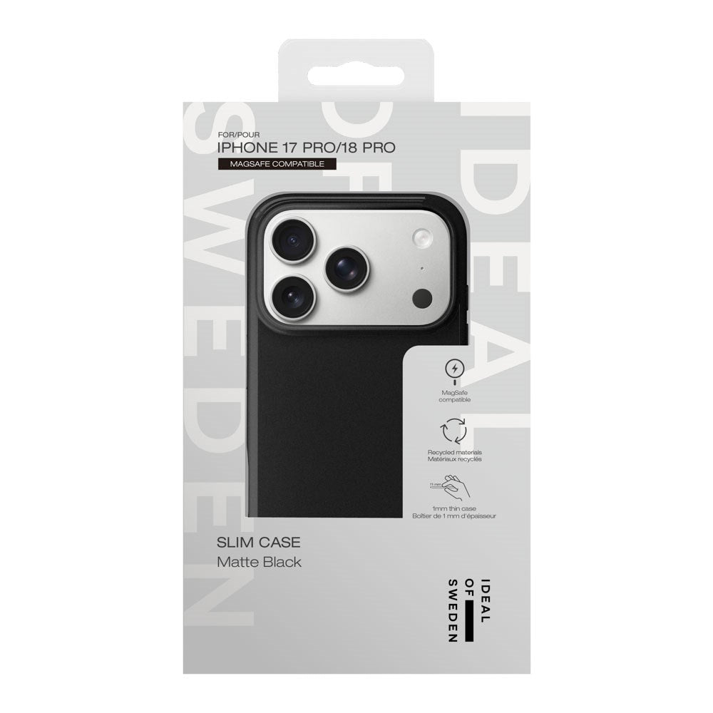 iPhone 18 Pro / 17 Pro iDeal of Sweden Slim Skal - MagSafe Kompatibel - Matte Black