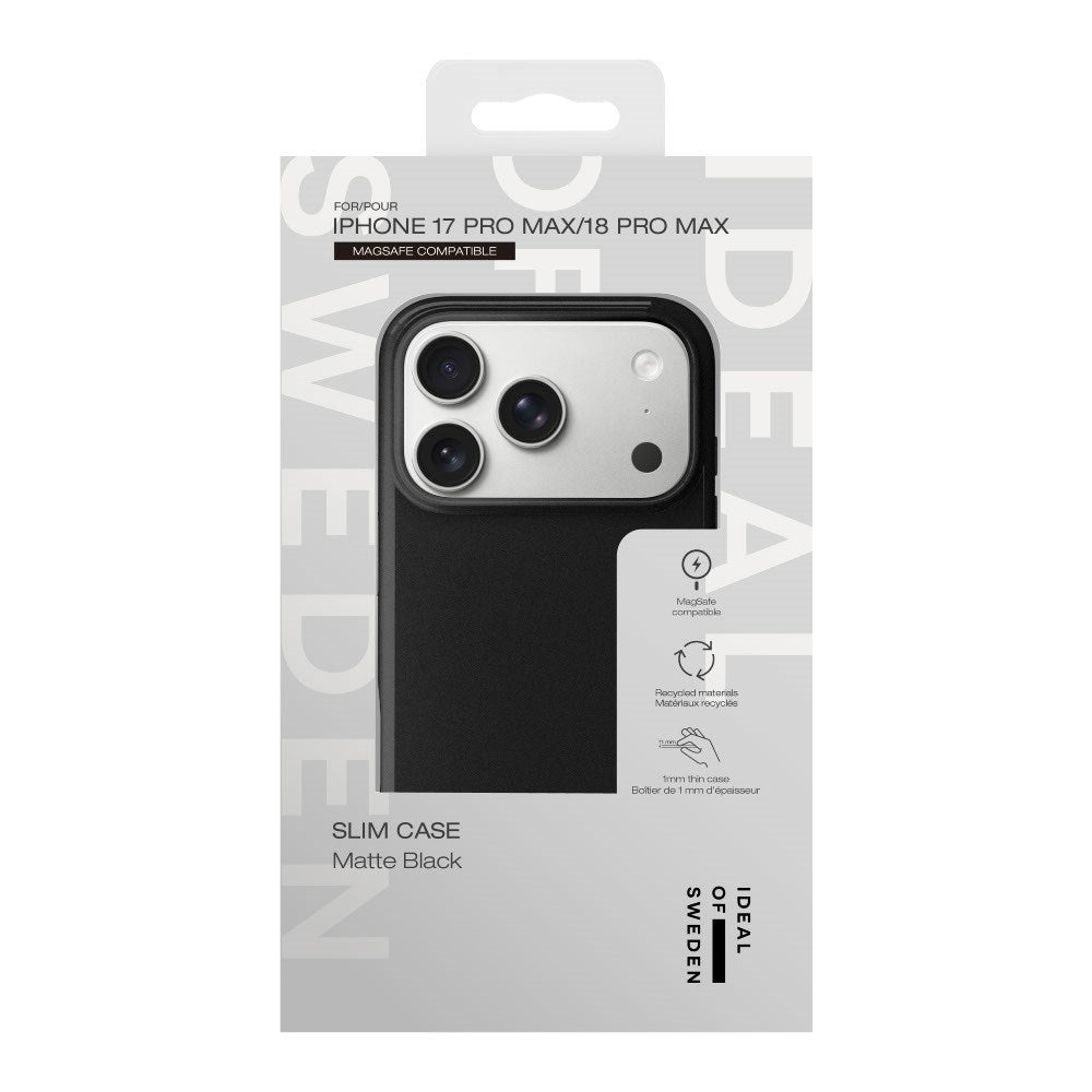 iPhone 18 Pro Max / 17 Pro Max iDeal of Sweden Slim Skal - MagSafe Kompatibel - Matte Black