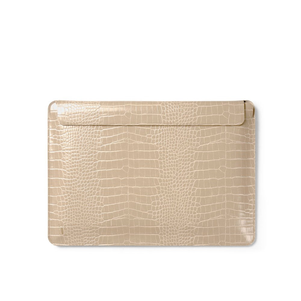 iDeal of Sweden 16" Dator Sleeve – Warm Beige Croco
