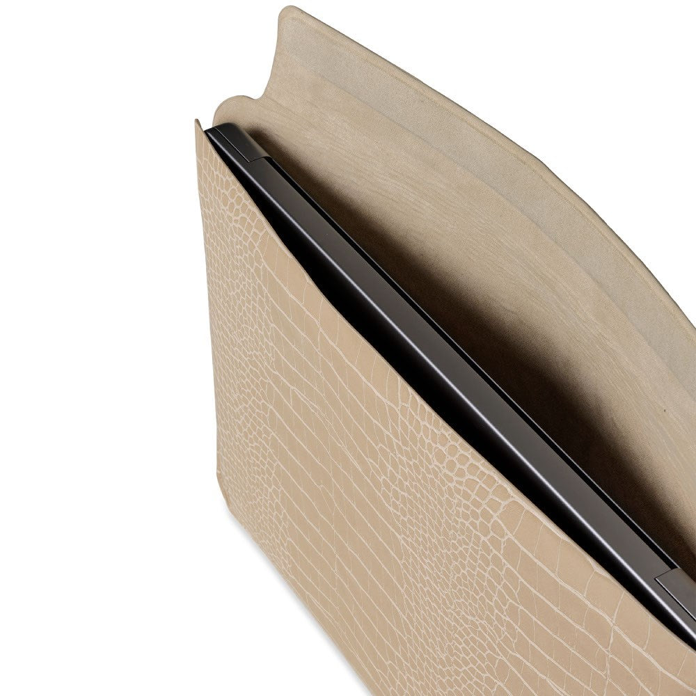 iDeal of Sweden 16" Dator Sleeve – Warm Beige Croco