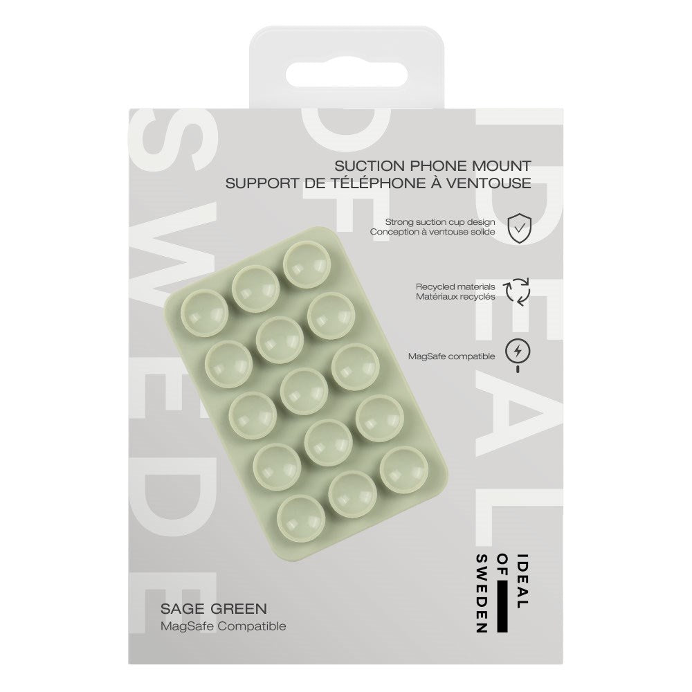 iDeal of Sweden Silikon Sugkopp Mobilhållare - MagSafe Kompatibel - Sage Green