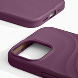 iPhone 17e / 16e / 15 / 14 / 13 iDeal of Sweden Soft Swirl Silicone Skal - MagSafe Kompatibel - Velvet Plum