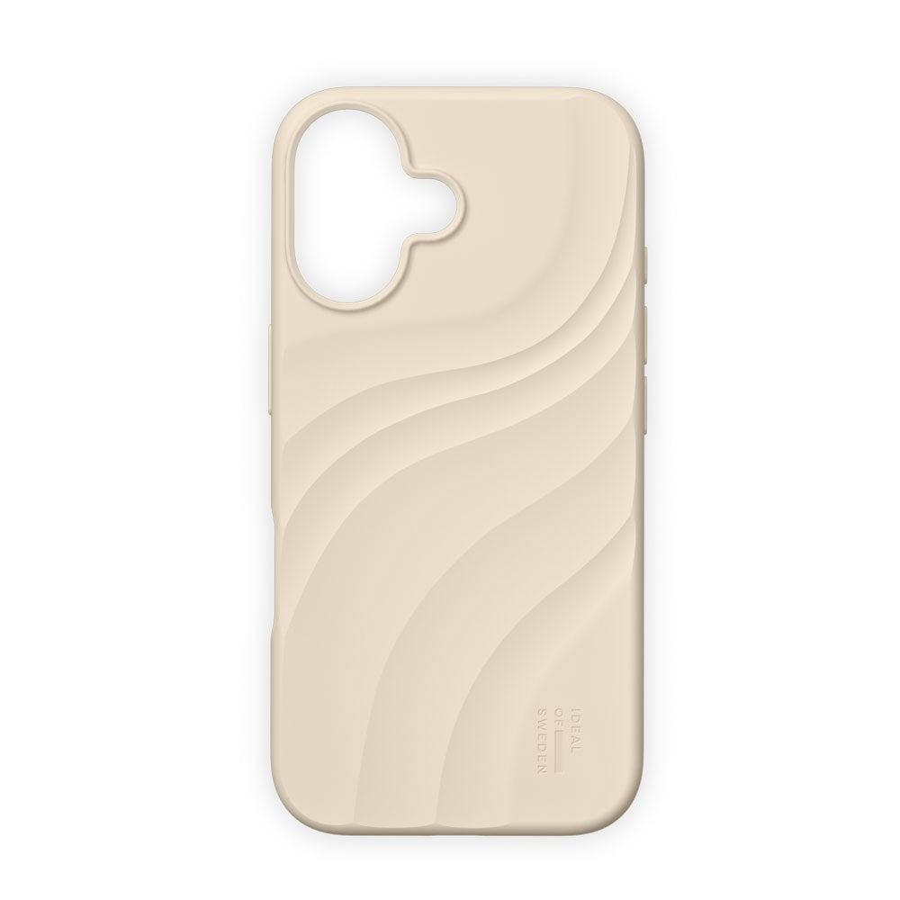 iPhone 16 iDeal of Sweden Soft Swirl Silicone Skal - MagSafe Kompatibel - Cloud Dancer