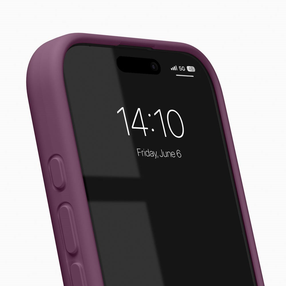 iPhone 16 iDeal of Sweden Soft Swirl Silicone Skal - MagSafe Kompatibel - Velvet Plum