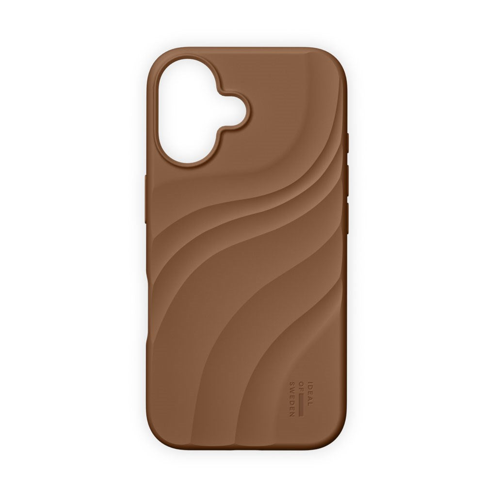 iPhone 16 iDeal of Sweden Soft Swirl Silicone Skal - MagSafe Kompatibel - Salted Caramel