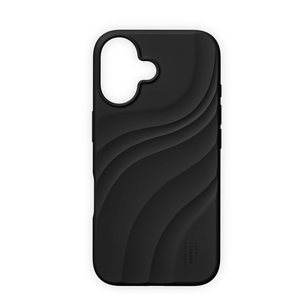 iPhone 16 iDeal of Sweden Soft Swirl Silicone Skal - MagSafe Kompatibel - Velvet Black